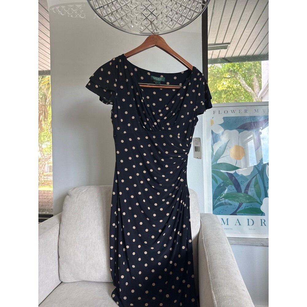 nwt Lauren Ralph Lauren Polka Dot Dress